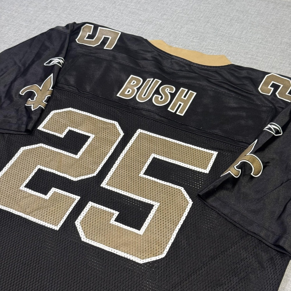 Reebok New Orleans Saints Reggie Bush Jersey Mens XL Black NFL Football